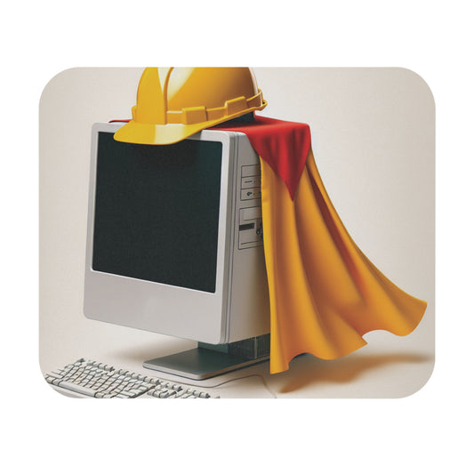 Superhero Tech Computer Mouse Pad | Fun Desk Accessory, Office Gift, Gamer Essential, Unique Home Decor, Tech Decor