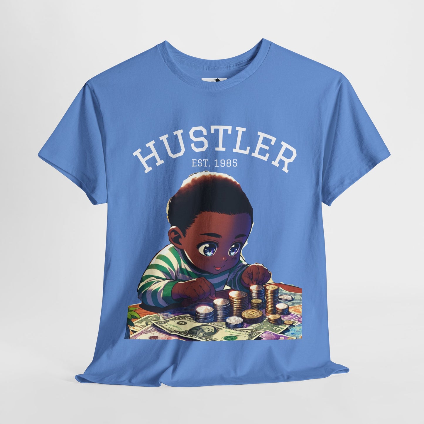 "Born Hustler" Unisex Heavy Cotton Graphic Tee