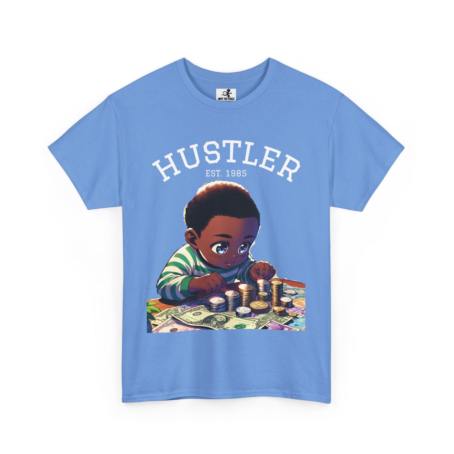 "Born Hustler" Unisex Heavy Cotton Graphic Tee