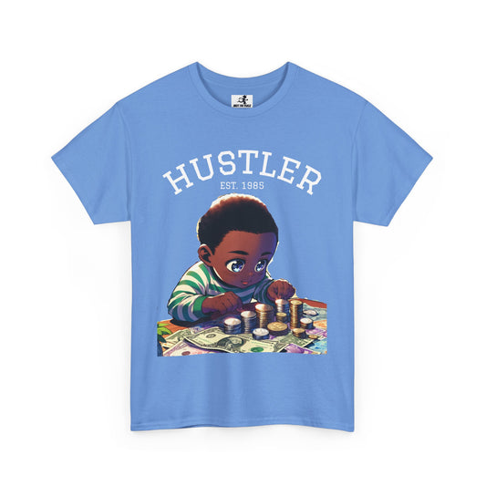 "Born Hustler" Unisex Heavy Cotton Graphic Tee
