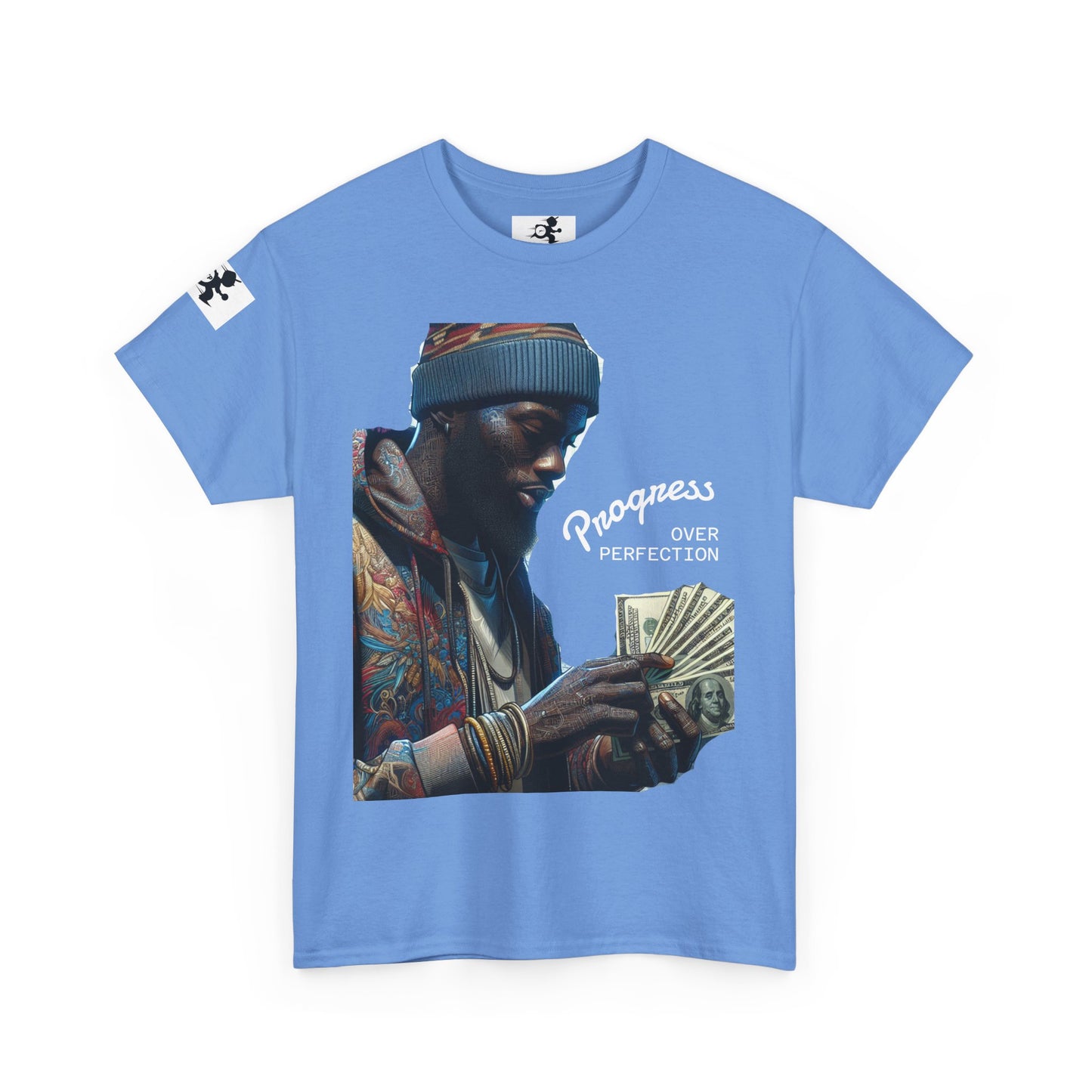 Unisex Graphic Tee: Embrace Progress Over Perfection | Streetwear Style, Casual Fashion, Inspirational Quote, Gift for Him/Her