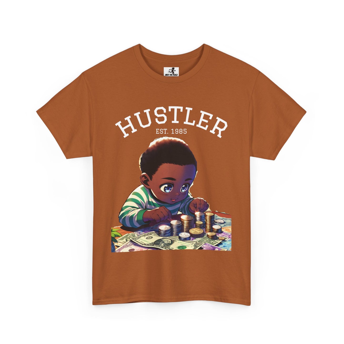 "Born Hustler" Unisex Heavy Cotton Graphic Tee
