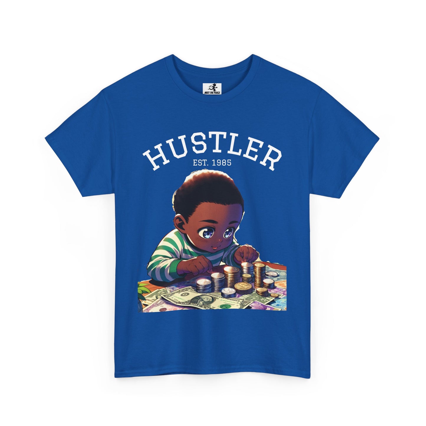 "Born Hustler" Unisex Heavy Cotton Graphic Tee
