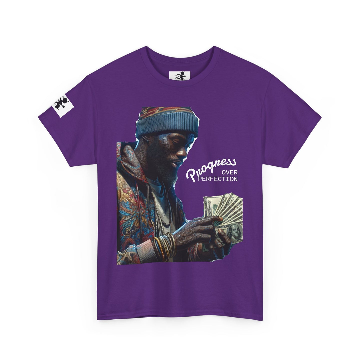 Unisex Graphic Tee: Embrace Progress Over Perfection | Streetwear Style, Casual Fashion, Inspirational Quote, Gift for Him/Her