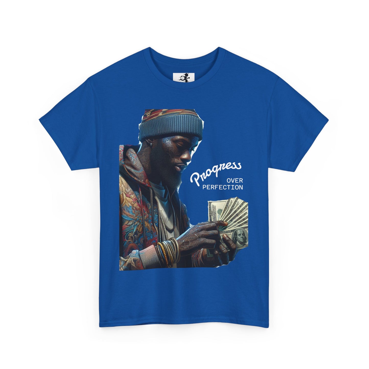 Unisex Graphic Tee: Embrace Progress Over Perfection | Streetwear Style, Casual Fashion, Inspirational Quote, Gift for Him/Her