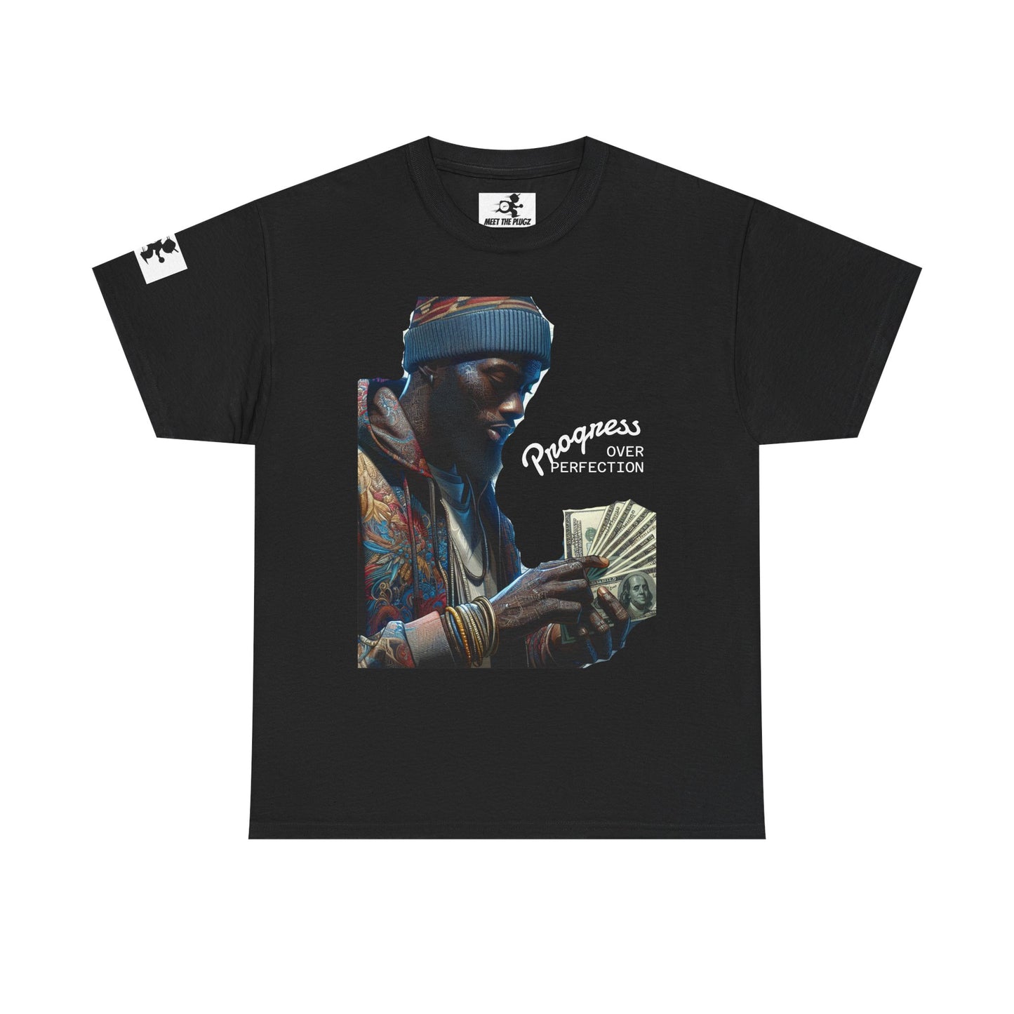 Unisex Graphic Tee: Embrace Progress Over Perfection | Streetwear Style, Casual Fashion, Inspirational Quote, Gift for Him/Her