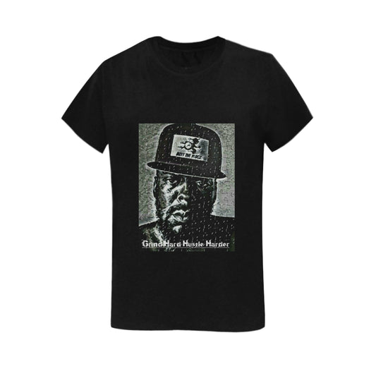 Grind Hard Hustle Harder Women's T-Shirt in USA Size