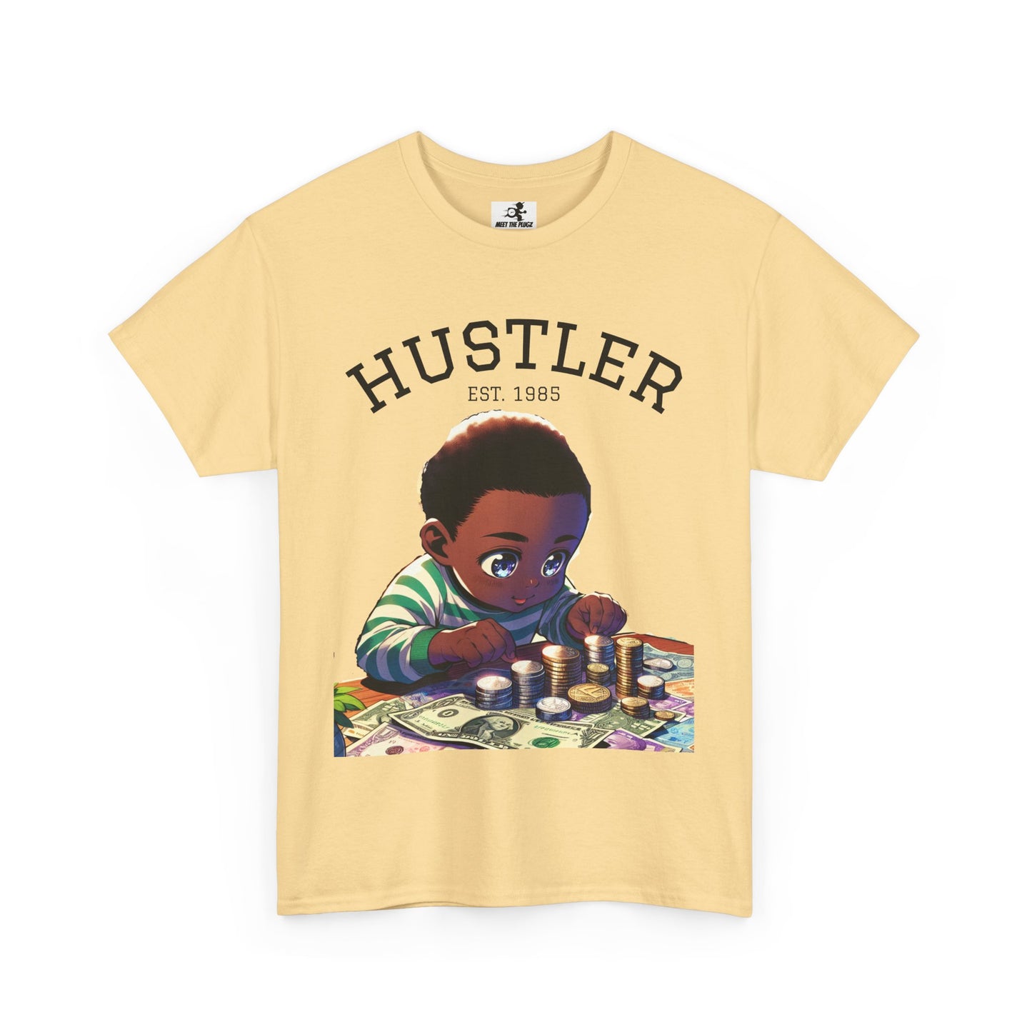 "Born Hustler" Unisex Heavy Cotton Graphic Tee