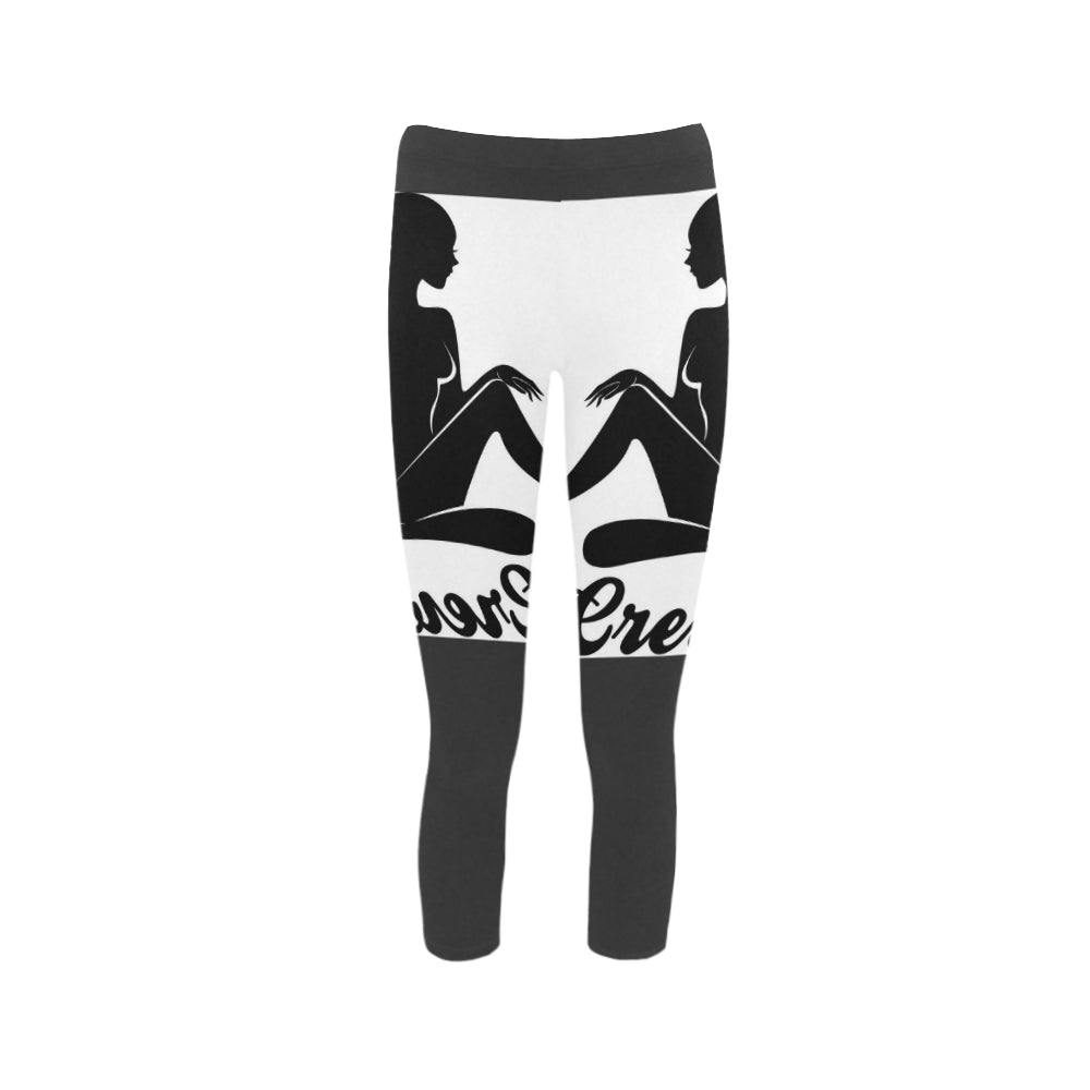 DIVAS LEGGINGS BLk/WHt Capri Legging