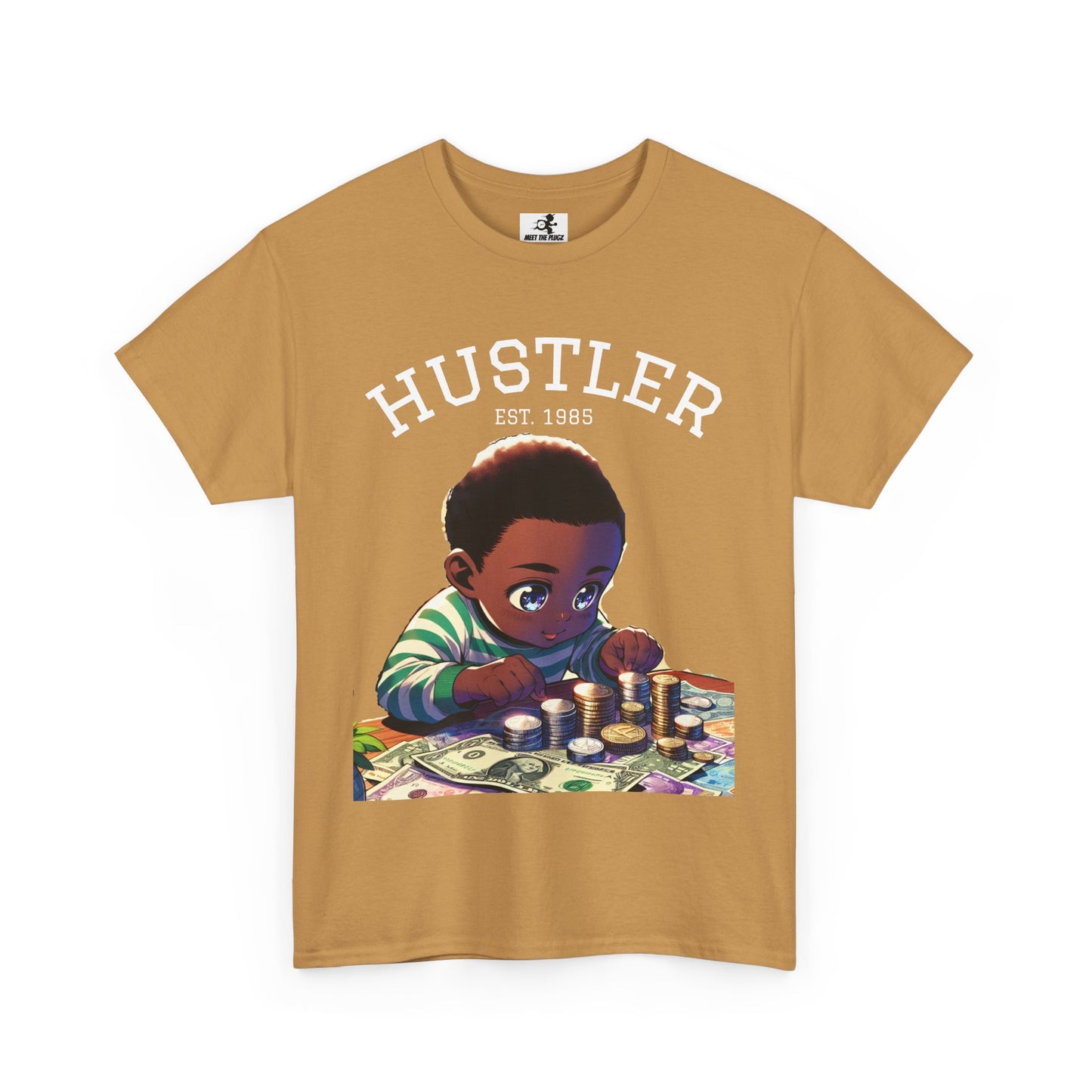 "Born Hustler" Unisex Heavy Cotton Graphic Tee