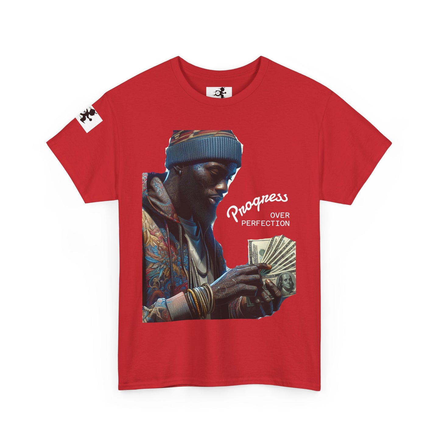 Unisex Graphic Tee: Embrace Progress Over Perfection | Streetwear Style, Casual Fashion, Inspirational Quote, Gift for Him/Her