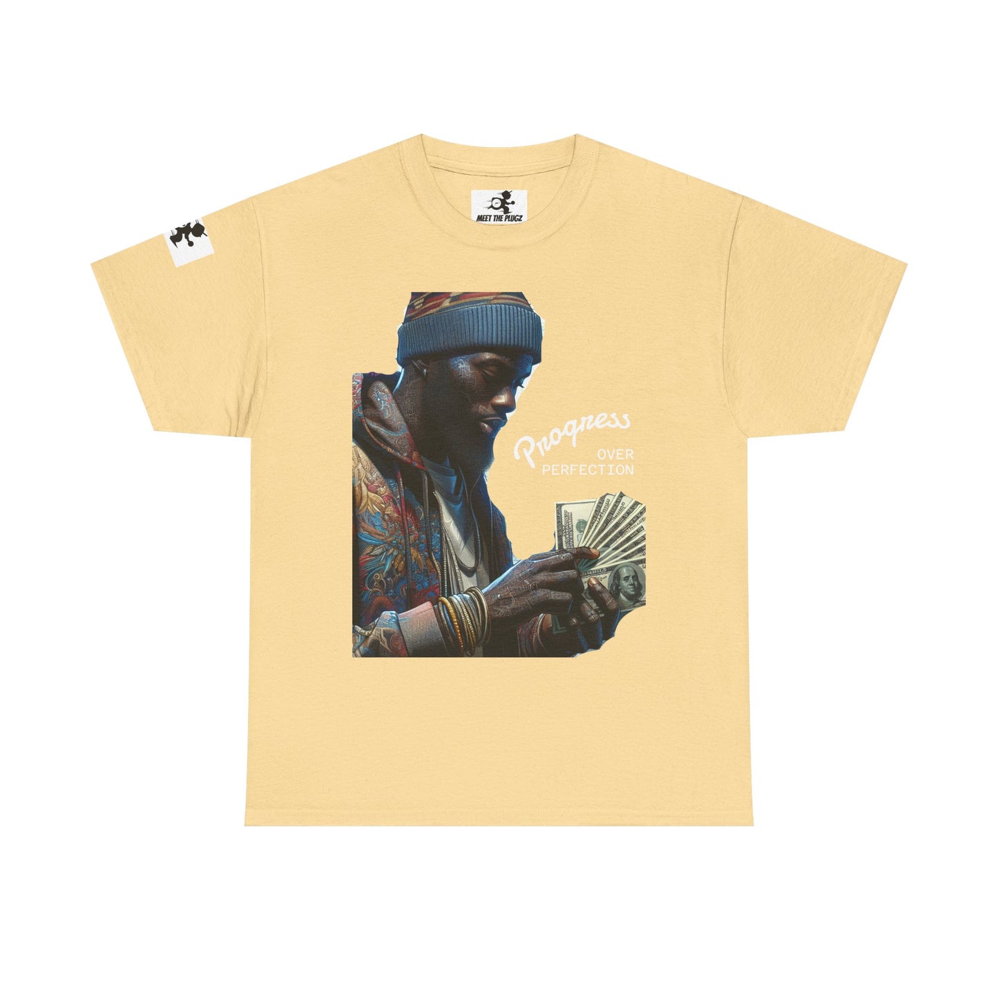 Unisex Graphic Tee: Embrace Progress Over Perfection | Streetwear Style, Casual Fashion, Inspirational Quote, Gift for Him/Her