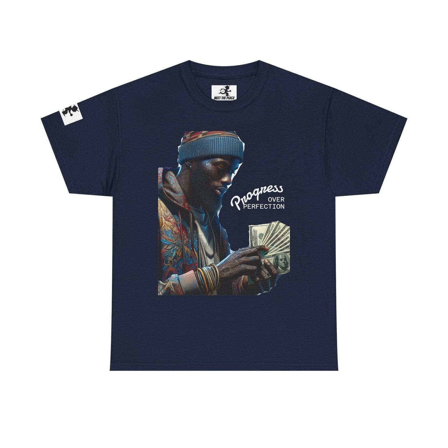 Unisex Graphic Tee: Embrace Progress Over Perfection | Streetwear Style, Casual Fashion, Inspirational Quote, Gift for Him/Her