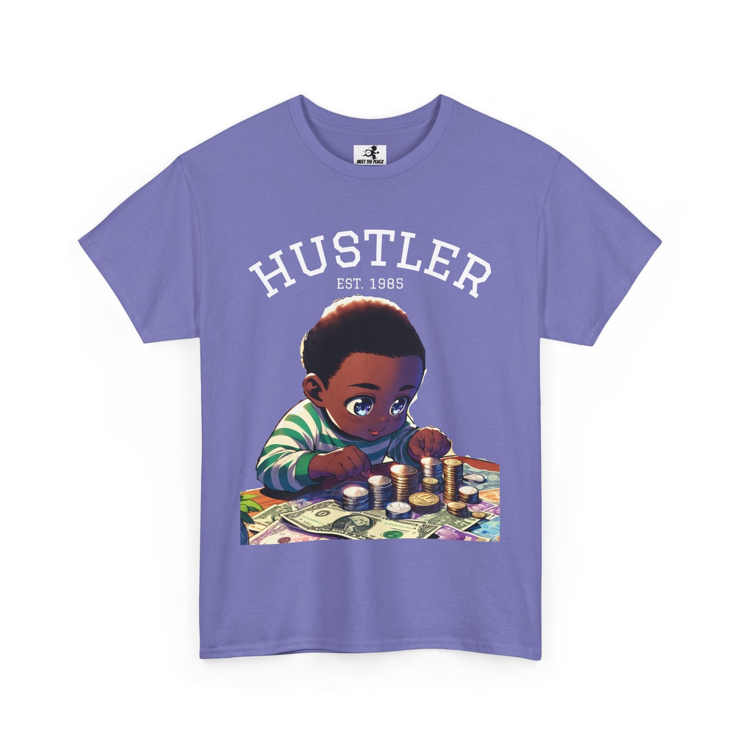 "Born Hustler" Unisex Heavy Cotton Graphic Tee