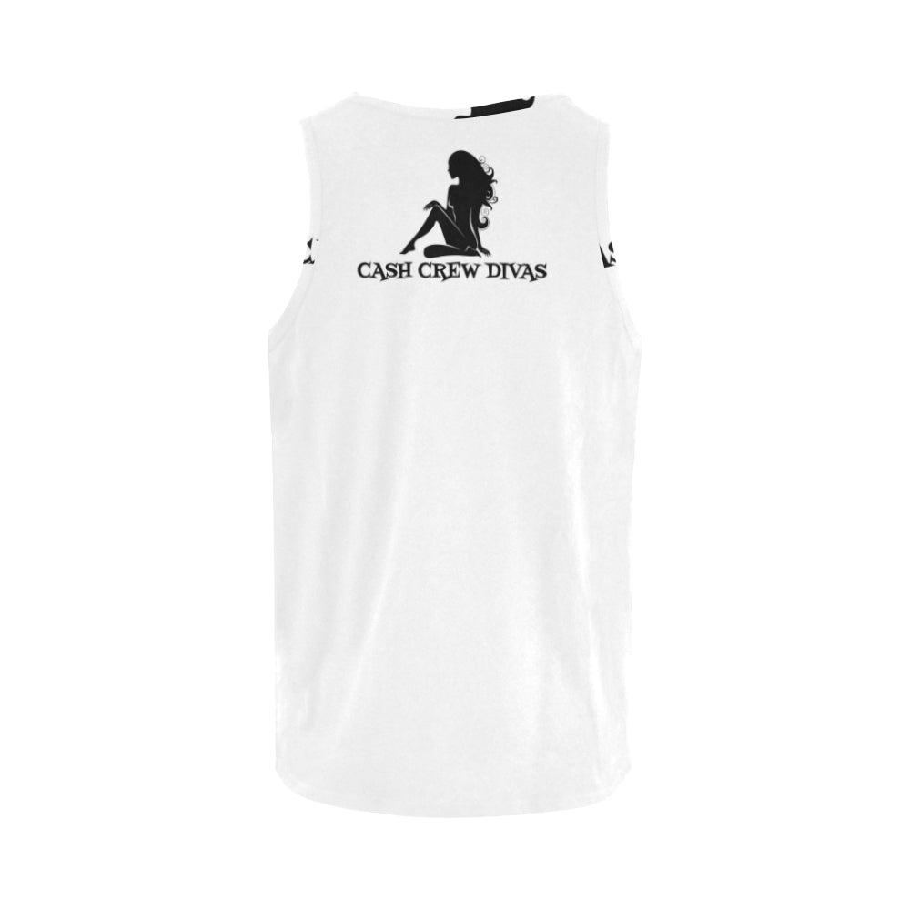 DIVAS TANK TOP-WHT All Over Print Tank Top for Women