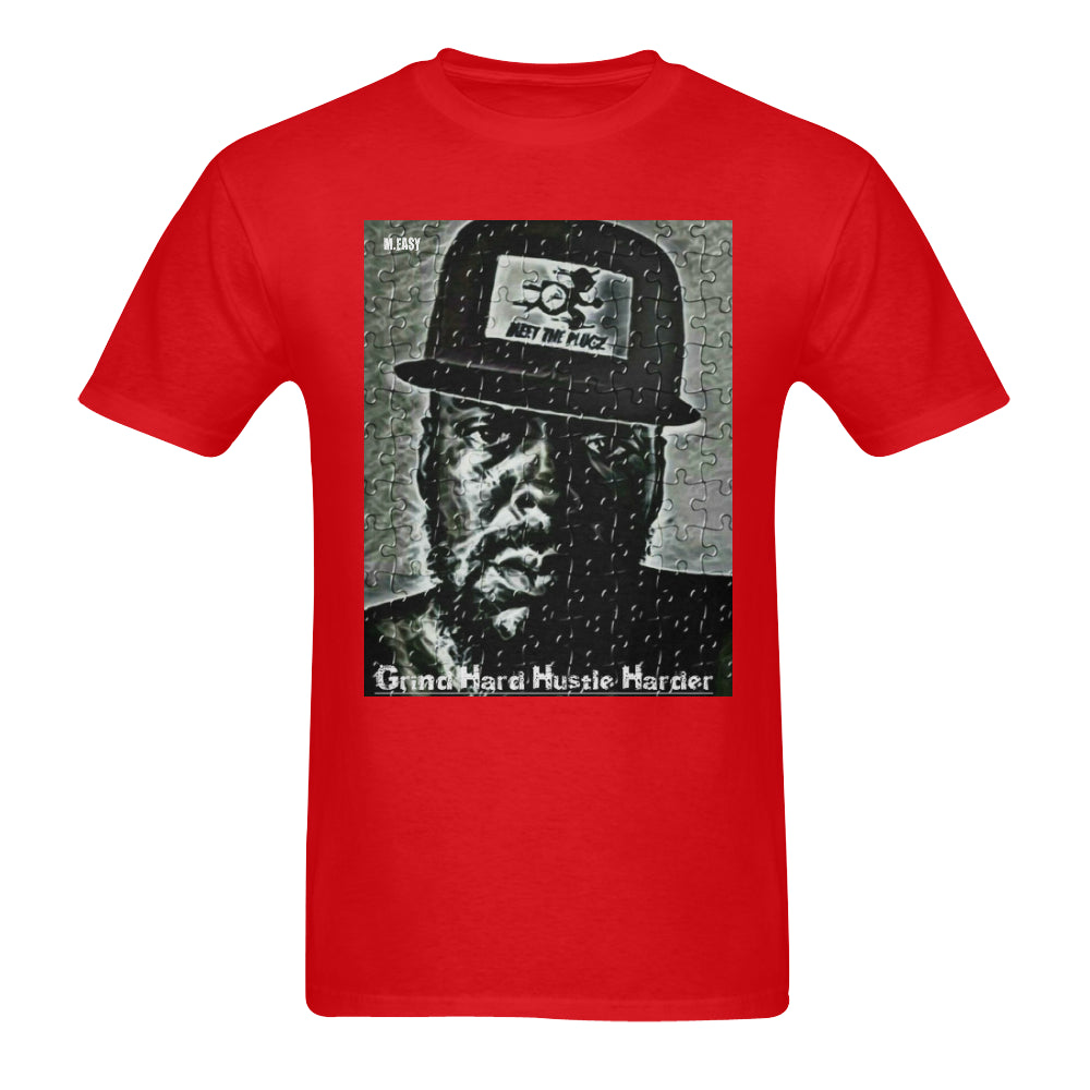 Grind Hard Hustle Harder Men's T-Shirt in USA Size
