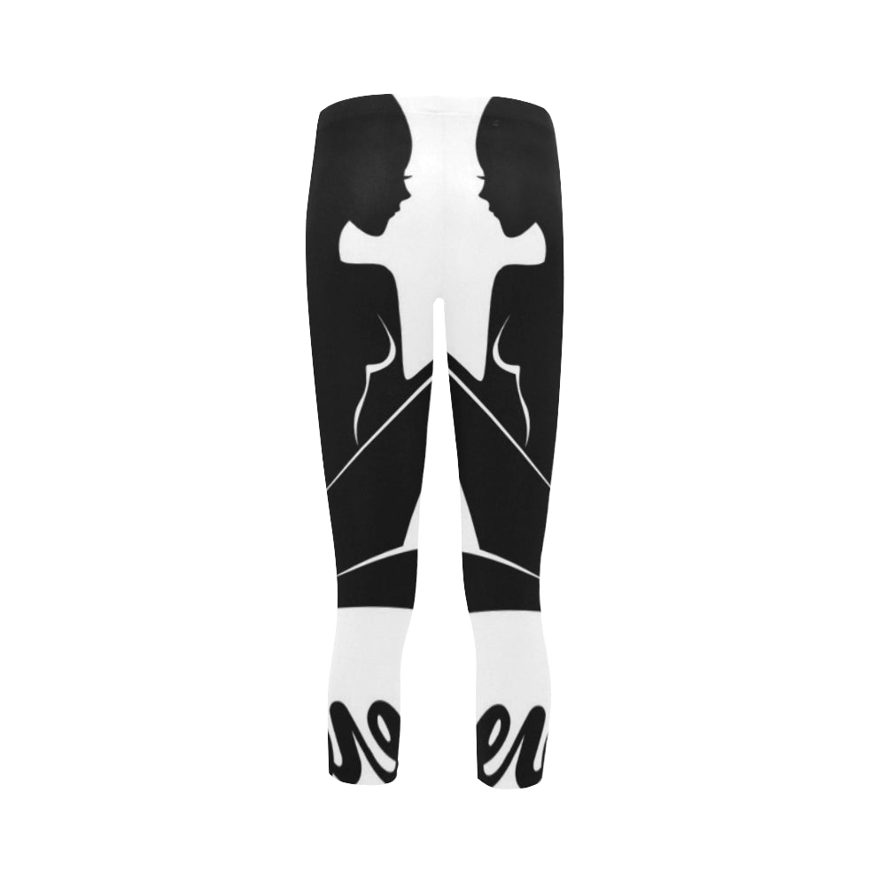 DIVAS LEGGINGS BLk/WHt Capri Legging